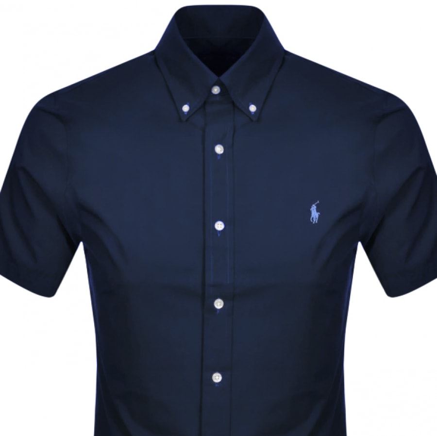 Alternative Image for ProductRalph Lauren Custom Fit Short Sleeve Shirt Navy2